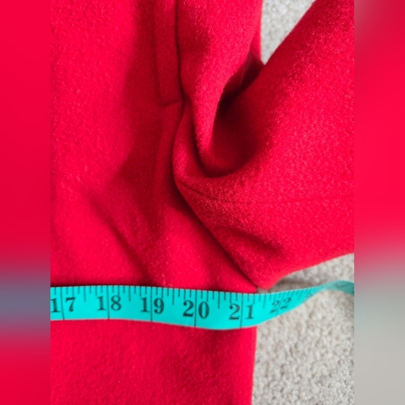 AQUASCUTUM OF LONDON Women's Red Double-Breasted Virgin Wool Coat. Size  10 - Picture 14 of 15